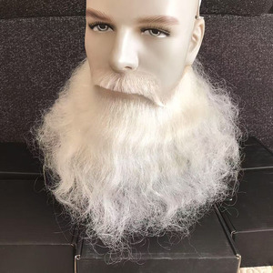 Qingdao Modern <strong>Hair</strong> Wholesale Realistic Short <strong>Yak</strong> Lace Santa Claus Beard with Mustache Blend <strong>Hair</strong> Product - Product Image 2