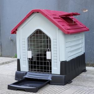 Luxe grote buiten hondenhok waterdicht luchtig modern design met dierlijk driehoekig patroon kleine maat ijzer materiaal huisdierleverancier - Product Image 5