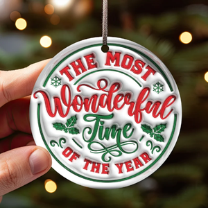 Nuovo Ciondolo Decorativo Natalizio in Resina Bianca per Sublimazione, Ornamento per Decorazioni Natalizie - Product Image 1