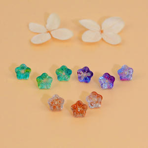 الصيف ديي اليدوية النمط القديم دبوس الشعر الملحقات القرط مكونات الرمان البذور جرس زهرة الصباح المجد الزجاج زهرة - Product Image 1