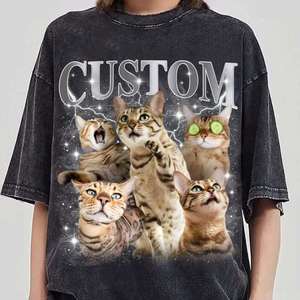 Camisetas Personalizadas con Estampado Retro de Mascotas de los 90, 100% Algodón Suave, Camisetas Unisex a Juego, Regalos de Verano y Halloween - Product Image 1