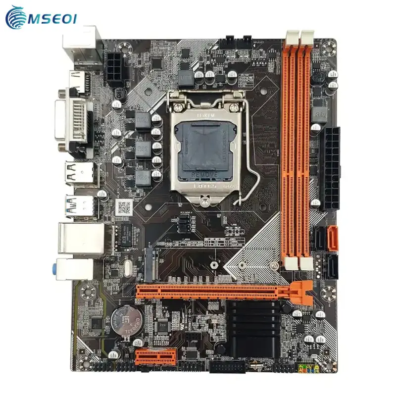 VGA, HD,MI, DVI, M.2 NVME ve COM portu ile mikro ATX B75 anakart LGA 1155 Combo