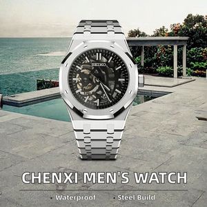 Reloj de Pulsera CHENXI de Primera Marca para Hombre, de Acero Inoxidable, Automático, Analógico, Mecánico, Tourbillon, Resistente al Agua, Deportivo, Luminoso - Product Image 2