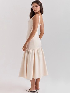 เดรสยาวสไตล์ฝรั่งเศสแบบไม่มีแขน ดีไซน์เปิดหลัง รุ่นใหม่ล่าสุด สวยสง่า - Product Image 4
