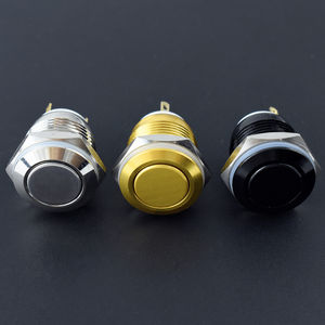 Interruptor de botón <span class=keywords><strong>pulsador</strong></span> de Metal de color dorado IP67/65 12V/220V <span class=keywords><strong>timbre</strong></span> de puerta de voltaje máximo 19mm/22mm/16mm tamaños de orificio de montaje - Product Image 5