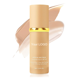 Fond de teint liquide bio 4-en-1 éclaircissant SPF 50, fini mat, contrôle du sébum, protection solaire – Meilleure vente - Product Image 3