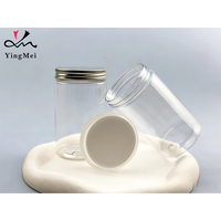 Bocaux en plastique transparent hermétiques avec couvercles en métal/plastique - Contenants de stockage alimentaire réutilisables pour les collations, les épices, les projets de bricolage