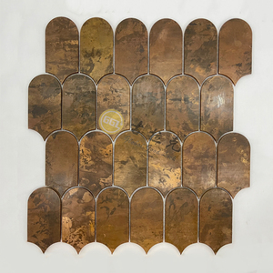 Top qualité irrégulière Antique Surface or laiton métal mosaïque carrelage pour mur intérieur sol <span class=keywords><strong>fond</strong></span> décor maison hôtel Villa - Product Image 1