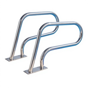 Barres d'appui antidérapantes en acier inoxydable 304 de la série SF/SL/MU, épaisseur 1,0 mm, résistantes à la corrosion, installation facile, pour <span class=keywords><strong>2</strong></span> escaliers de piscine - Product Image 2