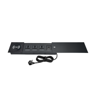 Affordable Built-in Sliding Desktop Power Strip With Hidden Design And USB Charging Function