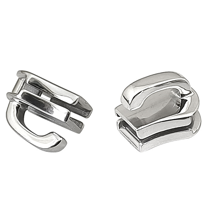 Tête de fermeture éclair ordinaire - argent