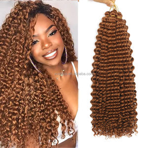 Extensiones de Cabello Sintético con Trenzas de Ganchillo Estilo Ondas del Océano para Mujer, Color Degradado, Trenzas de Pasión, Rizos de Agua - Product Image 1