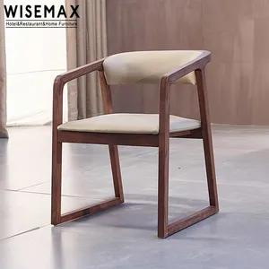 Wisemax đồ nội thất bằng gỗ thiết kế đơn giản cánh tay ghế ăn đồ nội thất da Bìa Bọc ghế ăn cafe Ghế Nhà Hàng Ghế