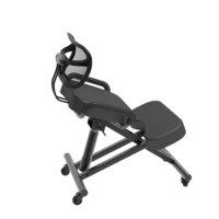 Chaise ergonomique multifonctionnelle pour le bureau à domicile, avec dossier réglable et roulettes, design moderne, pliable, en acier