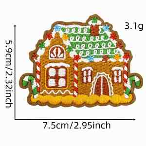 Accessoires thermocollants adhésifs à chaud : Écussons brodés de Noël à motifs de dessins animés, badges cadeaux de fêtes pour la décoration de vêtements et de chapeaux - Product Image 6
