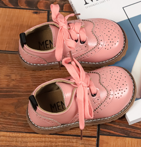 Chaussures Oxford classiques britanniques en cuir verni pour enfants, chaussures d'école à semelle souple pour bébés, noires - Product Image 5