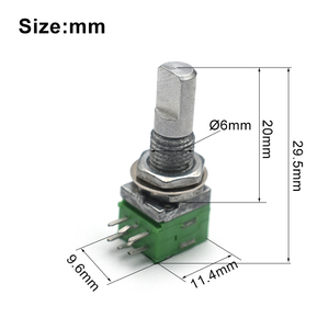 Potentiomètre double équilibré B50K à axe court M7-20MM vert pour <span class=keywords><strong>guitare</strong></span> électrique - Pièce de <span class=keywords><strong>guitare</strong></span> DIY - Product Image 5