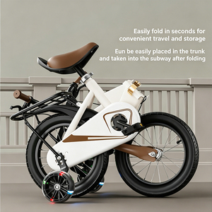 Bicicletta Pieghevole per Bambini da <span class=keywords><strong>2</strong></span> a 9 Anni, per Maschi e Femmine, con Design Elegante da Passeggino - Product Image 2