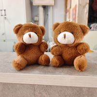 Porte-clés pendentif ours en peluche mignon, breloque de sac en velours de vison doux, jouet en peluche de Noël rembourré en coton PP