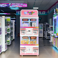 Machine à griffes commerciale à monnayeur pour 4 joueurs, avec jeu de réflexe 'Stop Time' de 10 secondes, jeux à prix et jeux de griffes, en verre trempé, version anglaise