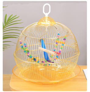 Luxe Vogelkooi Parel Tijgerhuidvink Papegaaienkooi Massief Goud Gegalvaniseerd Metalen Knoopsluiting Doos Verpakt - Product Image 5