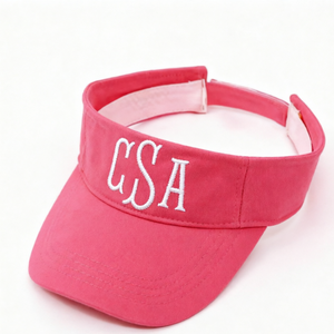 Visera de letras bordadas personalizada ala curva sombrero de copa vacío sombrero de visera ajustable al aire libre - Product Image 5