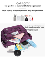 Sac à main portable pour femme, résistant à l'eau, motif géométrique, fleur, sac à main, bandoulière, fermeture éclair, spacieux, multiples compartiments