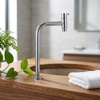 Robinet de cuisine en plastique à trou unique avec capteur tactile, finition chromée, design moderne pour utilisation en salle de sport