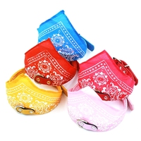 Bandana-collier pour chien imprimé totem exotique coloré, tailles XL/XXL/Petites, en PU et polyester écologiques avec lumières métalliques, décoration foulard