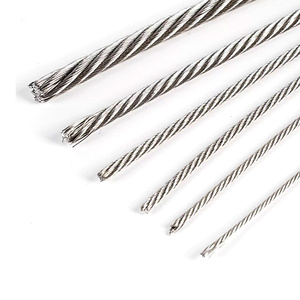 SWP001 كابلات من الفولاذ المقاوم للصدأ لختم الكابلات، حبل سلكي من الفولاذ المقاوم للصدأ SS304 SS316 بتصاميم 1x7/1x19/7x7/7x19/19x7/7X37، بأحجام متنوعة - Product Image 5