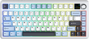 AULA F75 MAX kablolu Bluetooth 2.4G LCD ekran ile üç mod RGB oyun klavyesi - Product Image 3