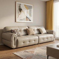VONLIVA – Nouveau design d'usine : Ensemble de canapés d'angle pour salon, 3 places, couleur crème, style nuages, luxe italien moderne