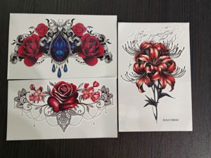 Pegatinas de tatuajes temporales personalizadas para mujeres, para cubrir cicatrices; diseños de brazo, pecho, mariposa y flor - Product Image 5