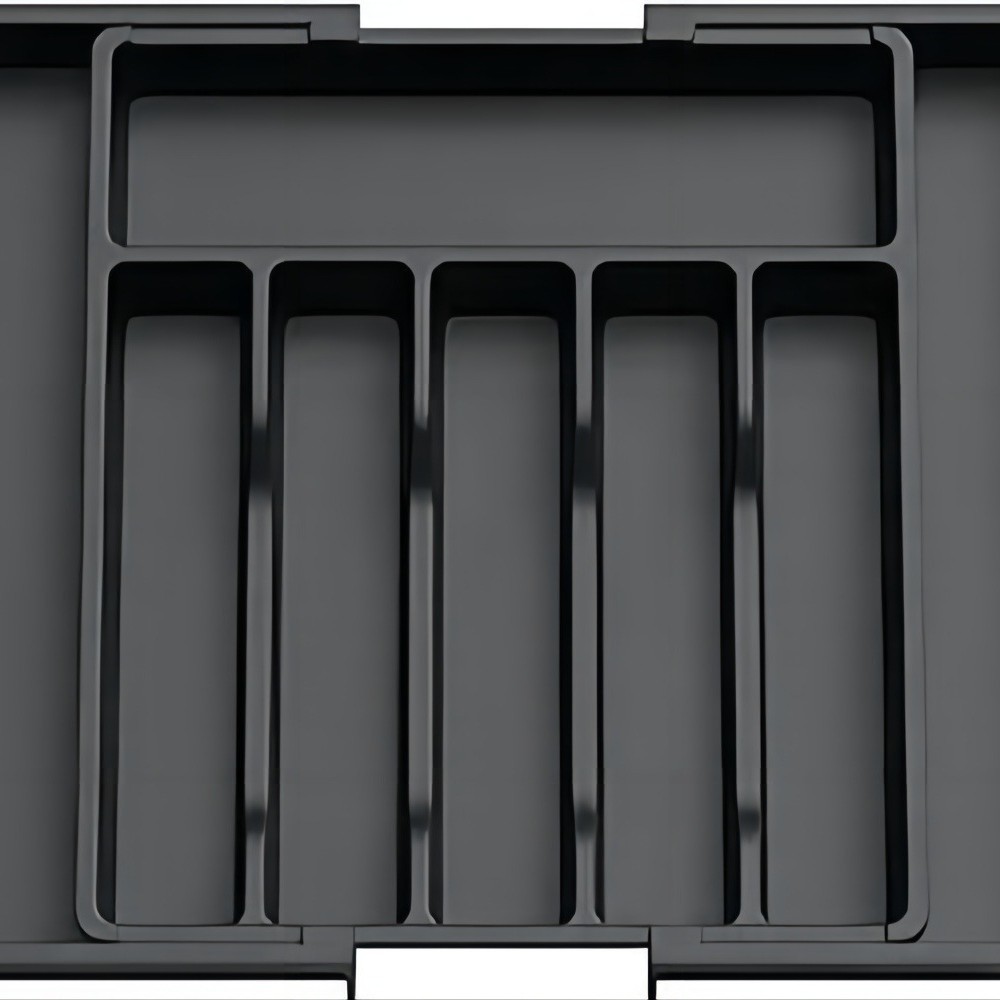 Black cutlery storage box