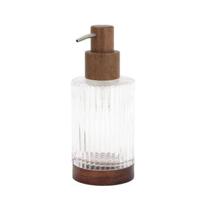 Ensemble de trois pièces personnalisé, accessoires de salle de bain écologiques, flacon de désinfectant pour les mains, <span class=keywords><strong>porte</strong></span>-<span class=keywords><strong>savon</strong></span> <span class=keywords><strong>vertical</strong></span> en verre de luxe, <span class=keywords><strong>porte</strong></span>-brosse à dents - Product Image 3