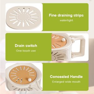 2 in 1 Fruit Washing Bowl with <b>Strainer</b> 2025 Multifunctional Kitchen <b>Colanders</b> Plastic Drain Basket Vegetable Washing <b>Strainers</b> - Product Image 6