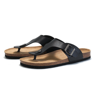 Infradito estivo in stile coreano sandali Casual da <span class=keywords><strong>donna</strong></span> con plateau in <span class=keywords><strong>sughero</strong></span> Open Toe Slip-On da spiaggia Trendyy pantofole in <span class=keywords><strong>sughero</strong></span> - Product Image 1