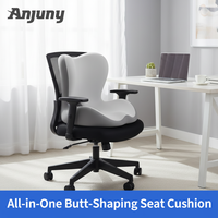 Coussin de siège carré en mousse à mémoire de forme respirante et rafraîchissante Anjuny Eco-Friendly Orthopedic - Premium matelassé pour soulager les douleurs articulaires