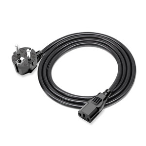 Norme européenne 3pin c13 0.75mm 1m câble d'<span class=keywords><strong>alimentation</strong></span> en pvc noir pour <span class=keywords><strong>machine</strong></span> à <span class=keywords><strong>laver</strong></span> - Product Image 1