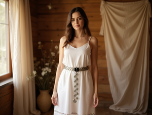 Cadena de cintura vintage de aleación de zinc para mujer, 19 pulgadas o más, para uso diario - Product Image 2