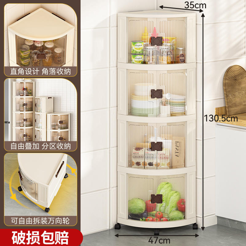 ประตูสีขาวสี่ชั้น ความจุขนาดใหญ่ - วางซ้อนกันได้