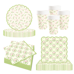 Platos y Servilletas Desechables con Diseño de Flores Silvestres DAMAI, Decoraciones Florales para Picnic de Primavera, Bodas, Cumpleaños, Fiestas de Té - Product Image 3