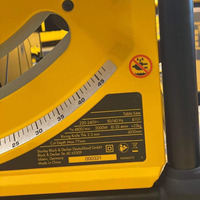 Scie à table de précision pour le travail du bois 15Ah avec système de protection contre les surcharges, machine à couper le bois, scie à table coulissante pour le travail du bois