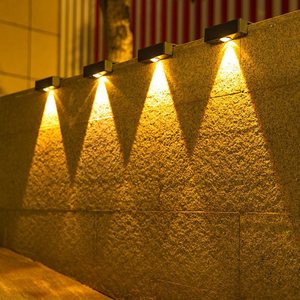 Lampe murale solaire d'extérieur créative Base en acier inoxydable Lumière LED Mur de jardin étanche pour rue Cour Paysage décoratif - Product Image 4