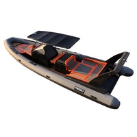 Bateau de patrouille en aluminium gonflable de luxe Orca/Hypalon RIB 860 28,7 pieds