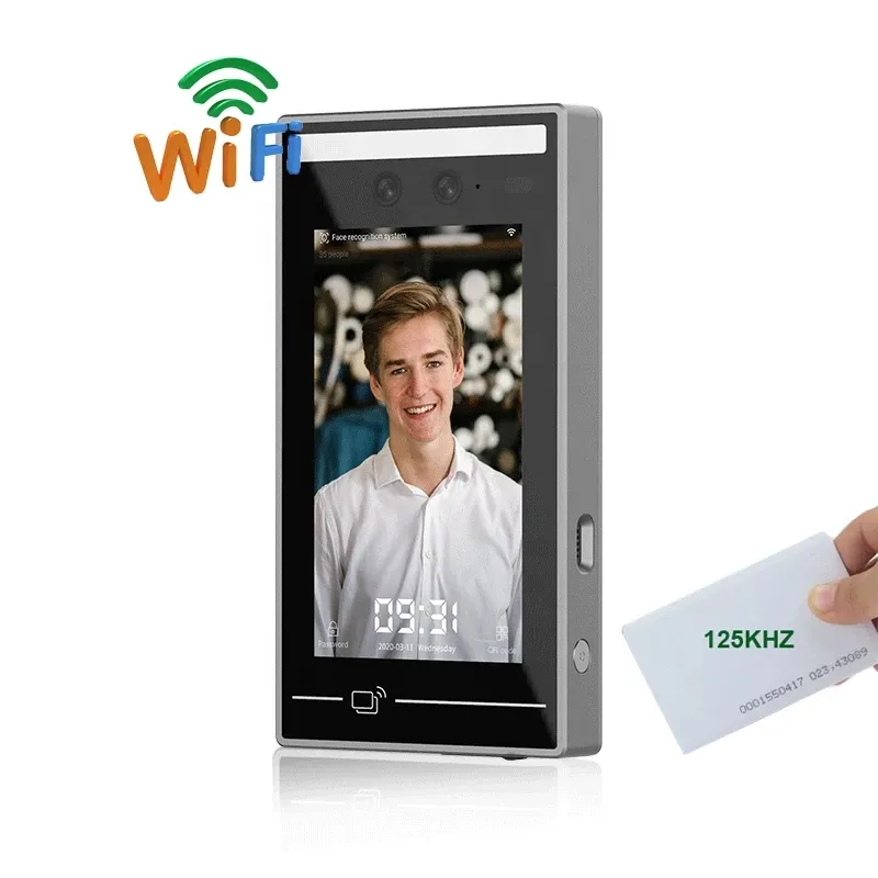 7-inch Face Recognition Access Control TCP/IP WIFI EM MF Card Time Attendance Terminal 3D Access Control Face Recognition System