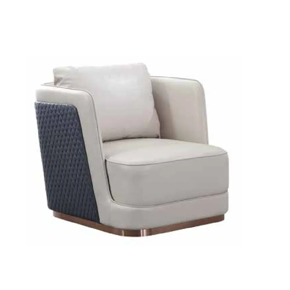 Ucuz oturma odası sandalye kumaş koltuk paslanmaz çelik çerçeve ile modern kanepe sandalye