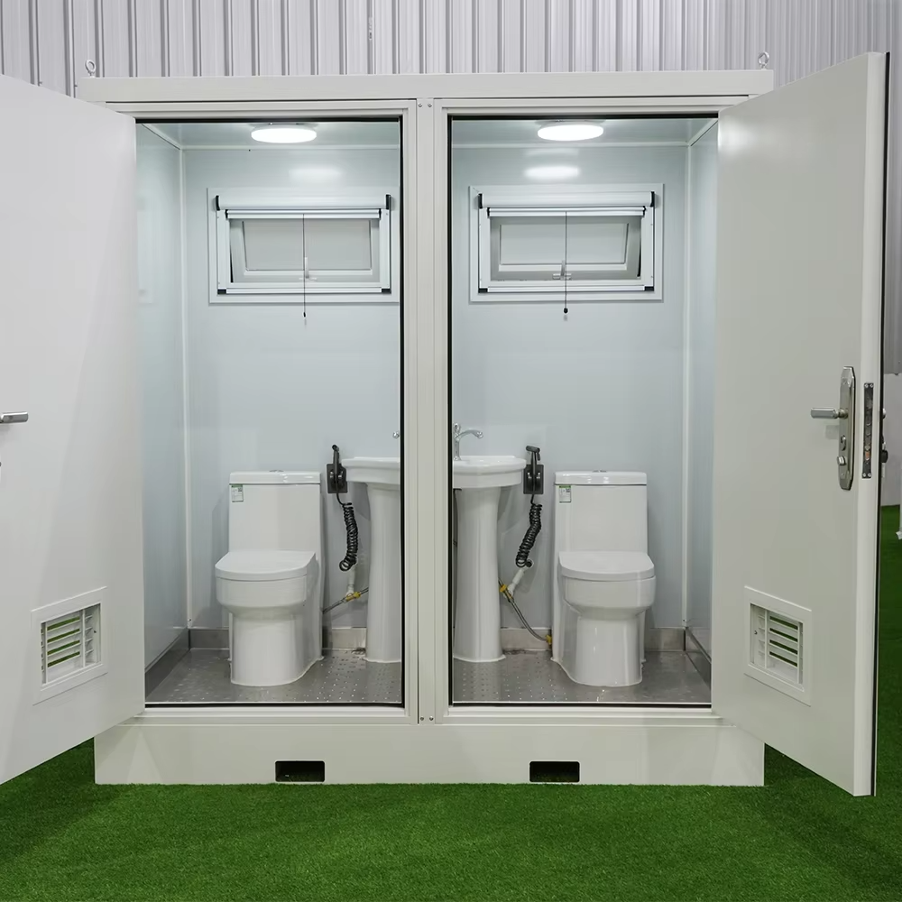 Customizable Portable Toilet Container Durable Steel Prefab Bathroom Unit for Camping, Construction, and Emergency Use 1