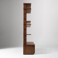 Table en bois de luxe moderne, unité de rangement design Finn avec étagères réglables pour salons, meubles d'hôtel de luxe