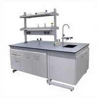 Poste de travail de laboratoire, mobilier de biologie, plan de travail, table en résine époxy densimétrique, banc de laboratoire
